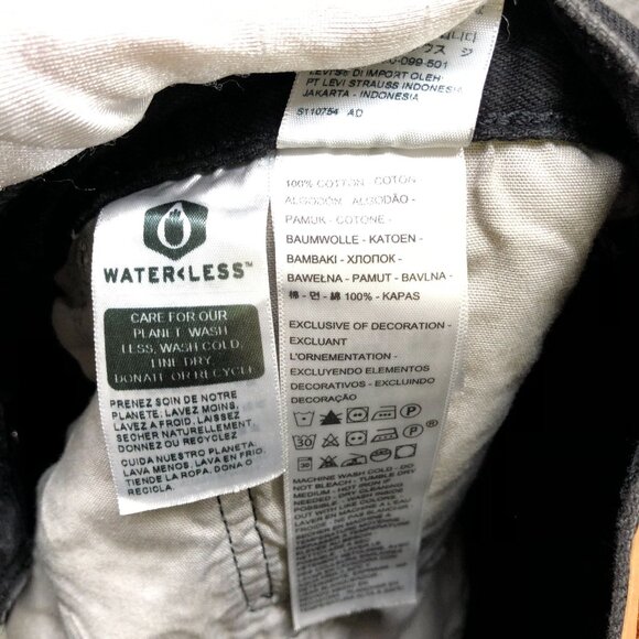 Levi's 501 High Rise Cutoff Denim Shorts Womens 30 Black Button Fly Frayed - Picture 6 of 7